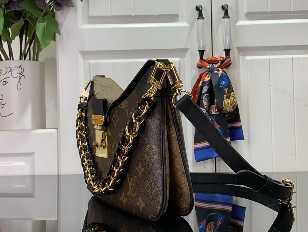 View 3 of Iconic Monogram Canvas Bag: Modern Shine, Gold Hardware, Everyday Luxury