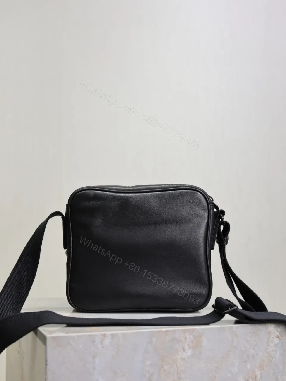 View 9 of Compact Black Leather Crossbody – Sleek, Everyday Luxury Bag