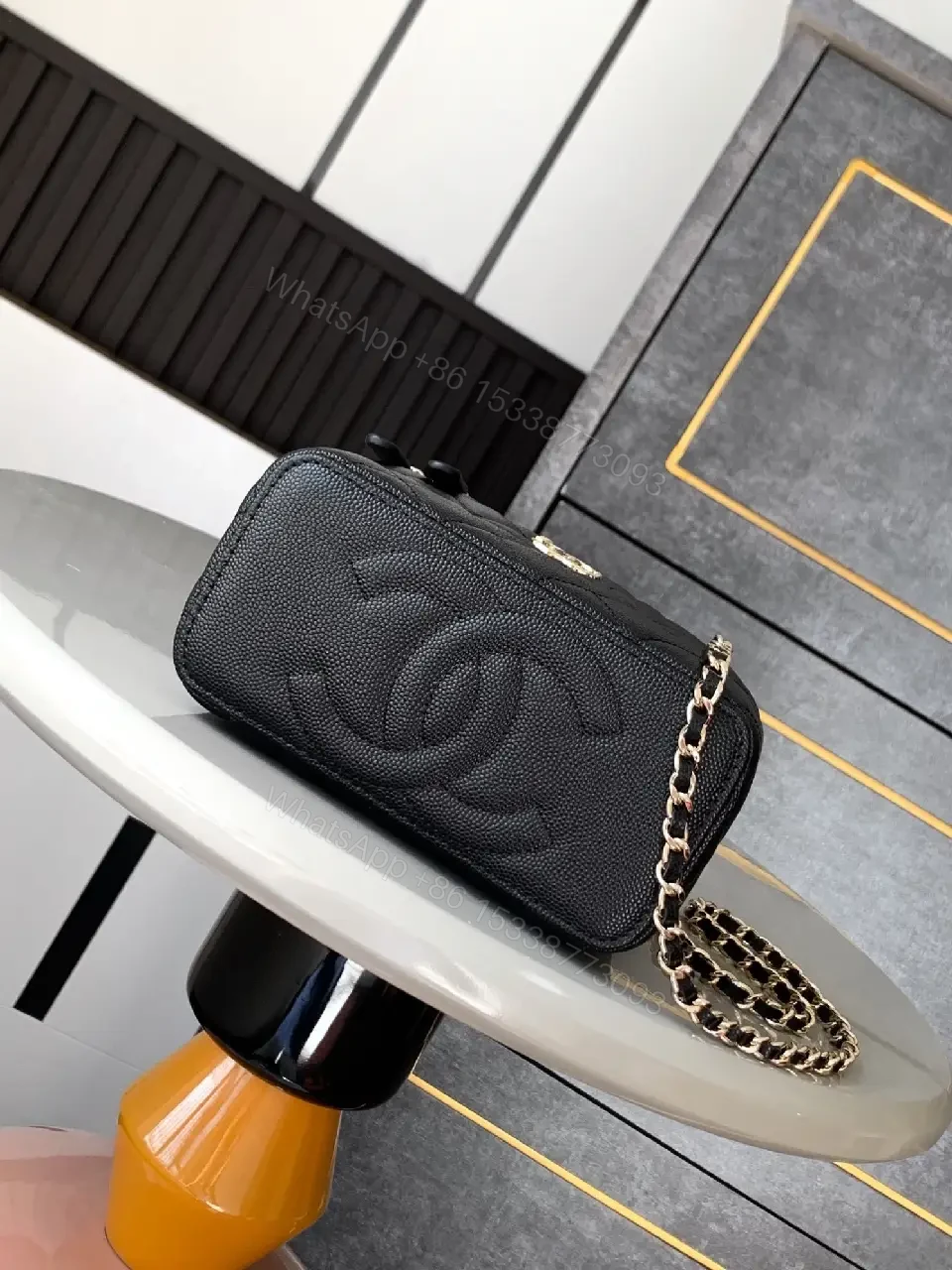 View 2 of Chic Quilted Mini Bag with Gold Hardware