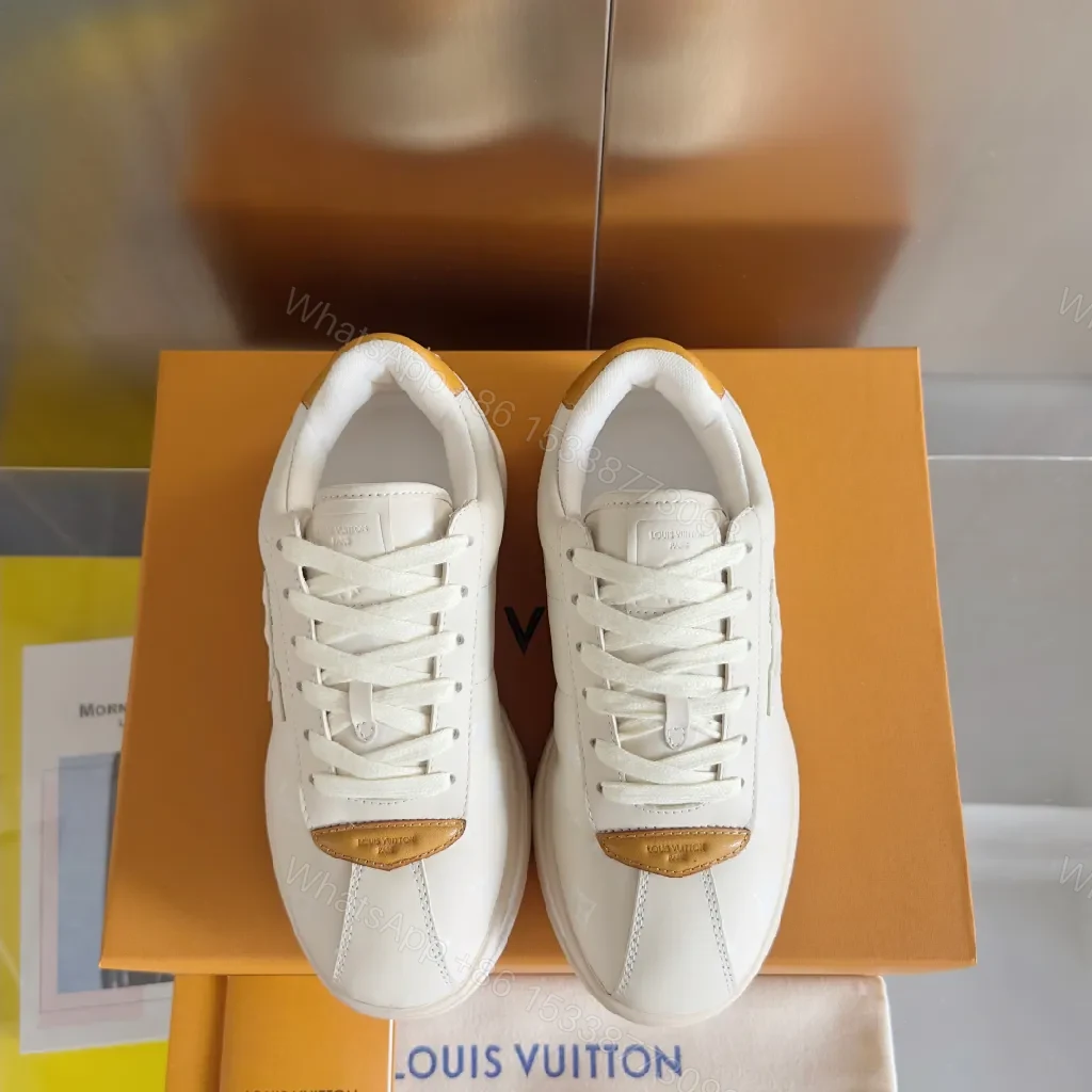 View 7 of Off-White Leather Sneakers: Premium Tan-Accented Everyday Comfort