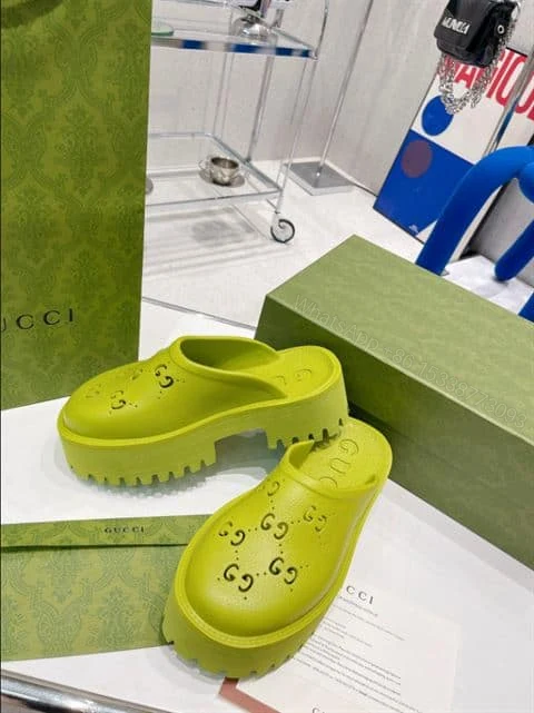View 3 of GUCCI WONMEN’S PLATFORM PERFORATED G SANDAL – SDG016