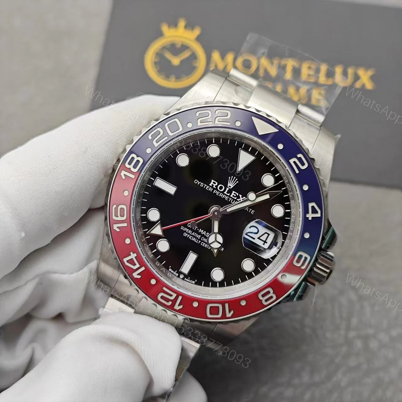 View 19 of Replica Super Clone Pepsi Rolex GMT Master 2