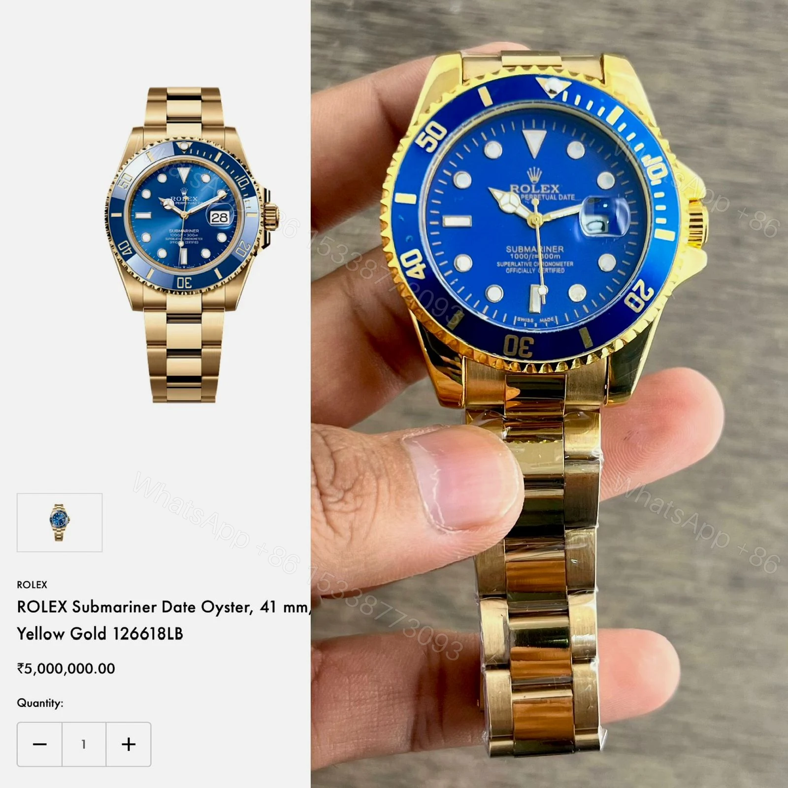 View 4 of FIRST COPY ROLEX WATCH FOR MEN