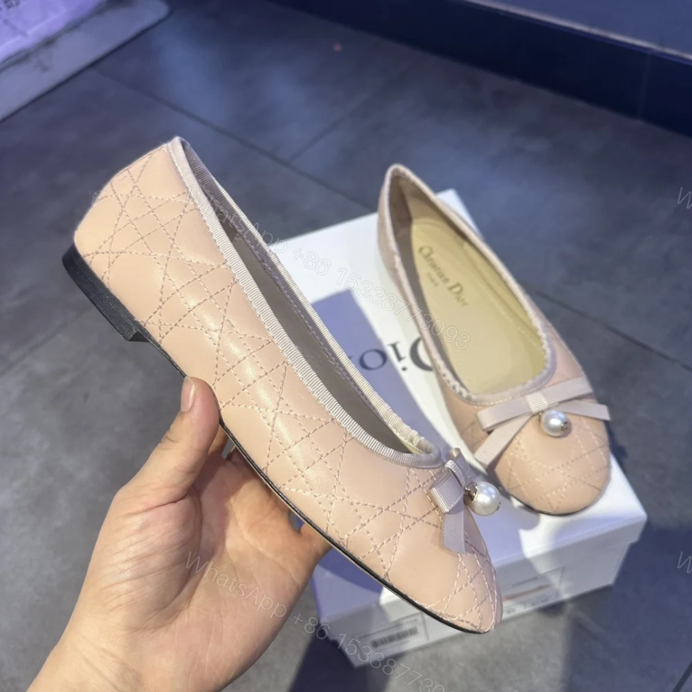 View 6 of 高仿Dior*Ballet系列KCB920圓頭套腳休閒單鞋粉色免檢版