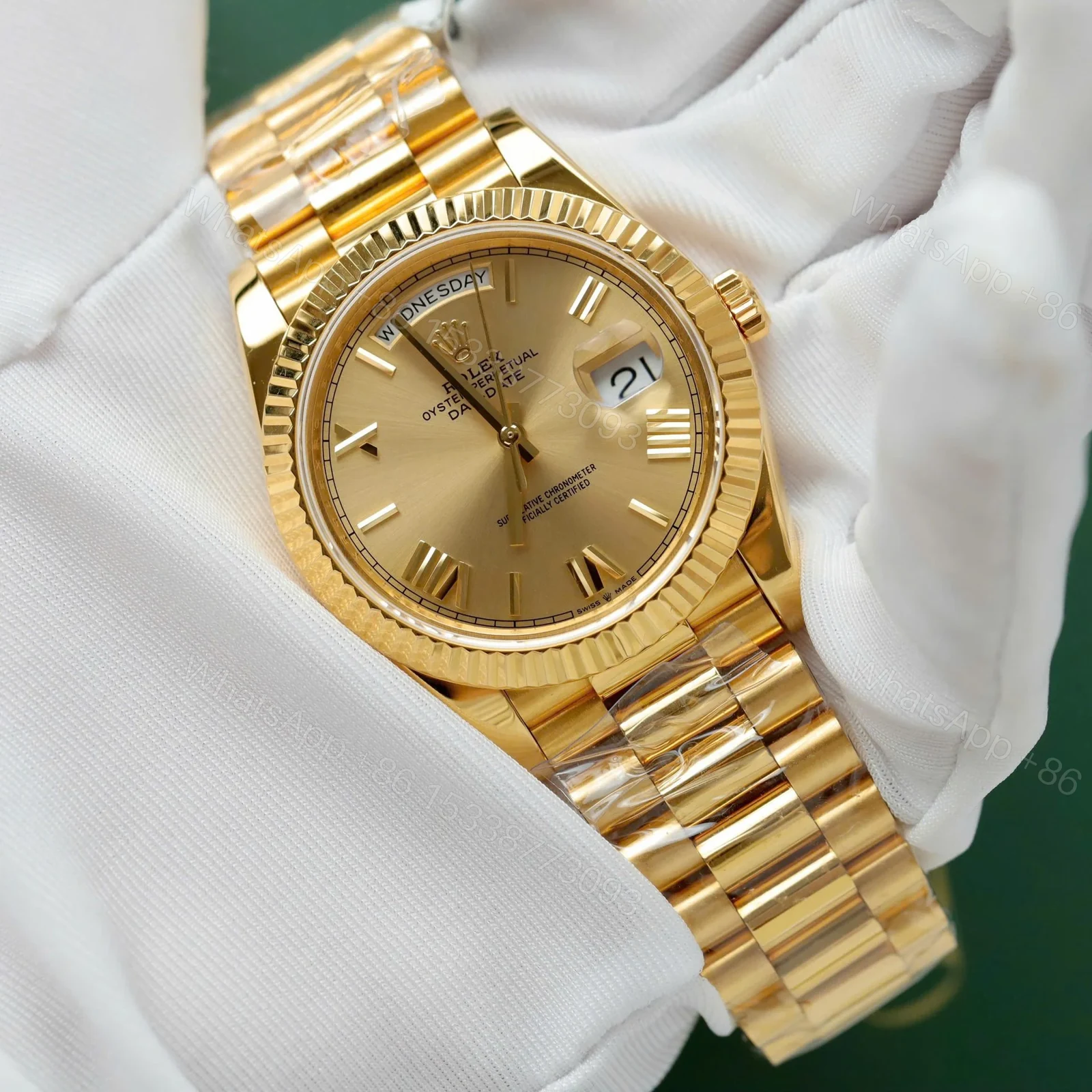 View 2 of Superclone Rolex Day-Date Roman Champagne Dial 228238 40 mm
