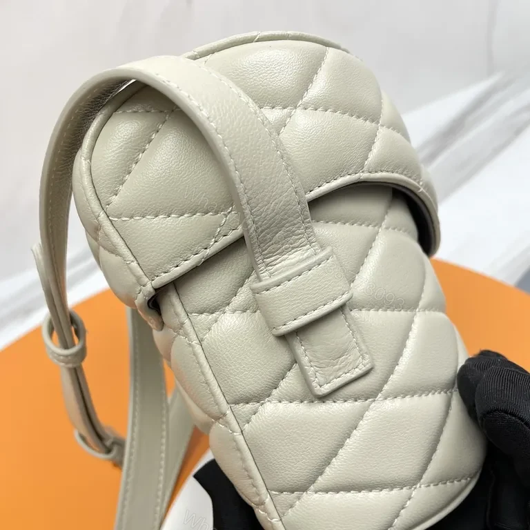 View 2 of Chic Quilted Crossbody with Gold Hardware â€” Luxury Compact Bag