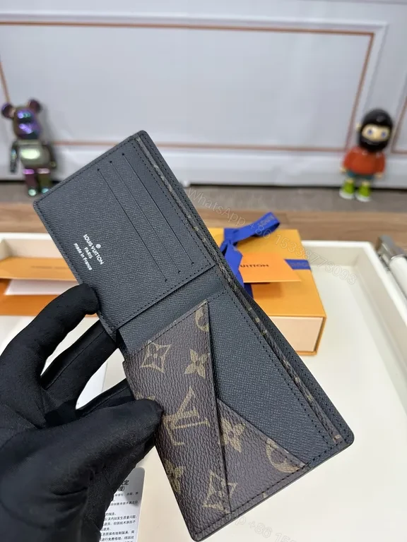 View 7 of Monogram Luxe Wallet: Structured Bi-Fold, Leather-Trim, Luxury Cardholder