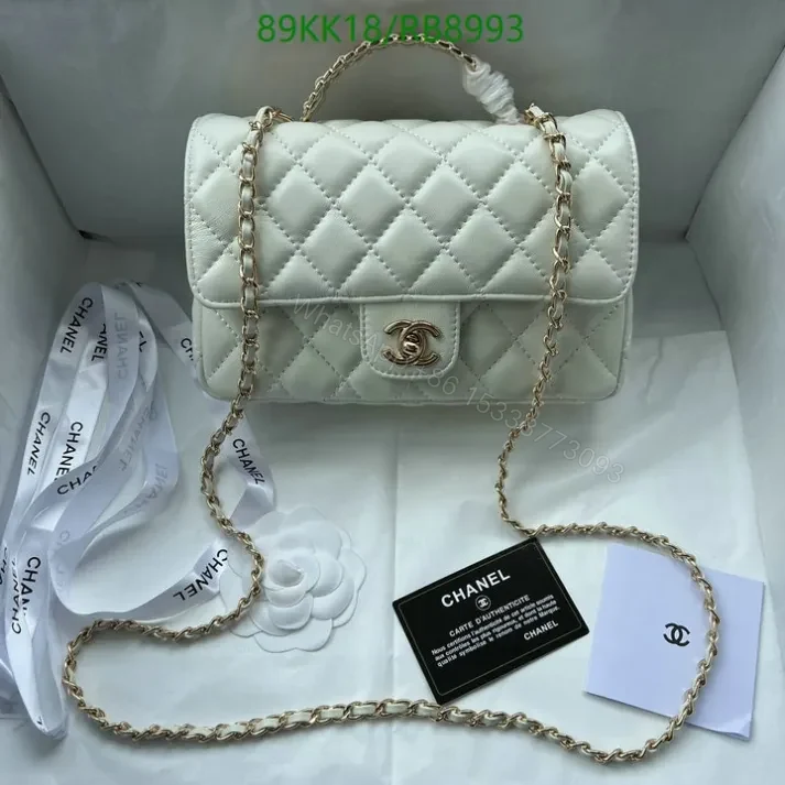 View 6 of Chanel Inspired Classic Black Flap Mini Bag- Elegant Style