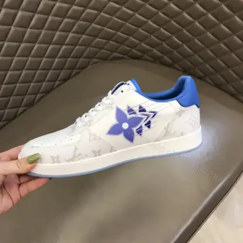 View 6 of LOUIS VUITTON RIVOLI SNEAKERS IN WHITE CALF LEATHER AND MONOGRAM CANVAS – LSVT367