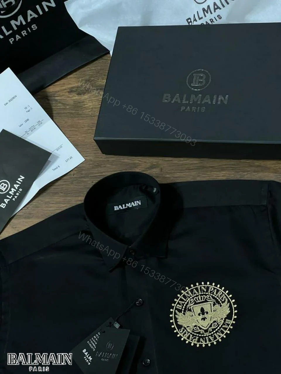 View 4 of FIRST COPY BALMAIN ORIGINAL COTTON 2026 SUMMER COLLECTION SHIRT
