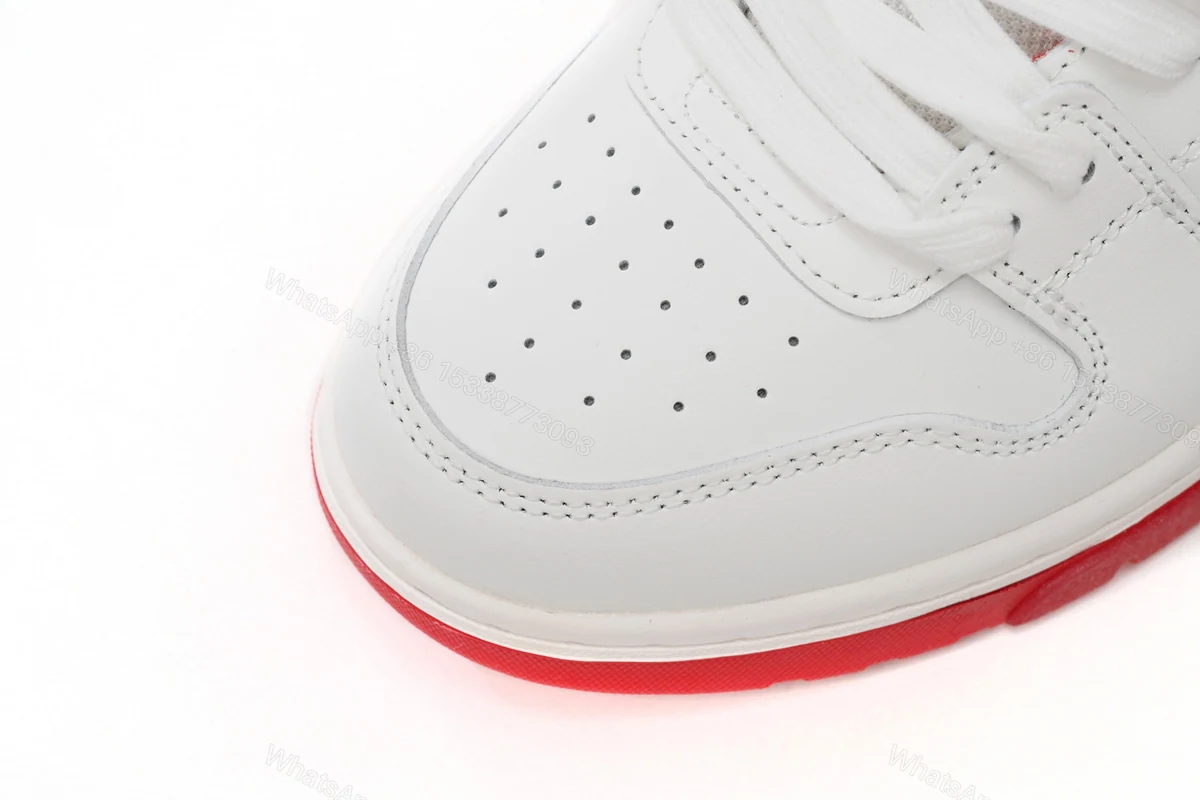 View 5 of OFF-WHITE Out Of Office "OOO" Low Tops White Red OMIA189F22LEA0010125