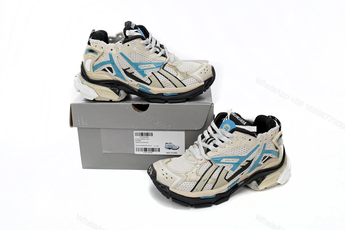 View 2 of Balenciaga Runner Beige Grey Blue 677402 W5RH6 0312