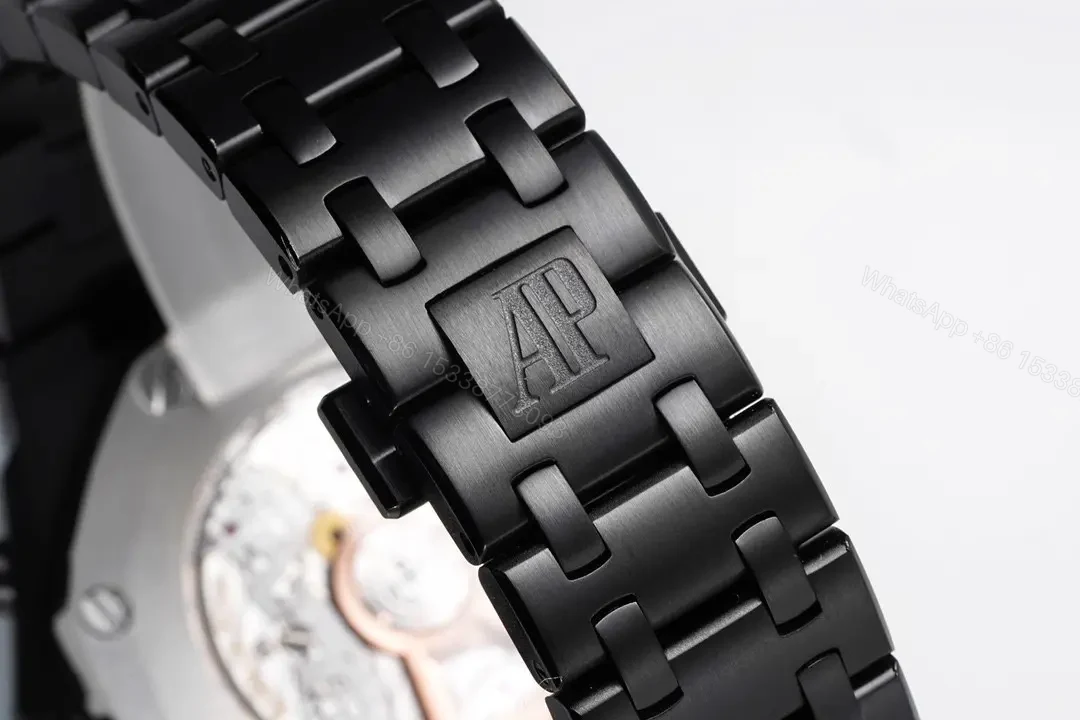 View 6 of JF Factory Audemars Piguet Royal Oak Offshore Black Stainless Steel Bracelet Watch with Exclusive 4404 Chronograph Movement