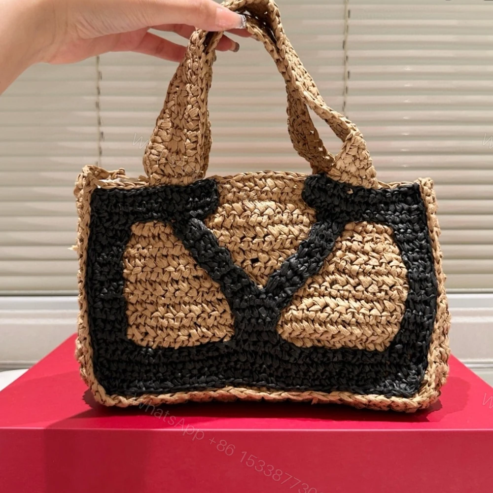 View 2 of VALENTINO GARAVANI VIVA SUPERSTAR SMALL SHOPPING BAG IN RAFFIA BEIGE 25CM 7W2B0S12QET EX9