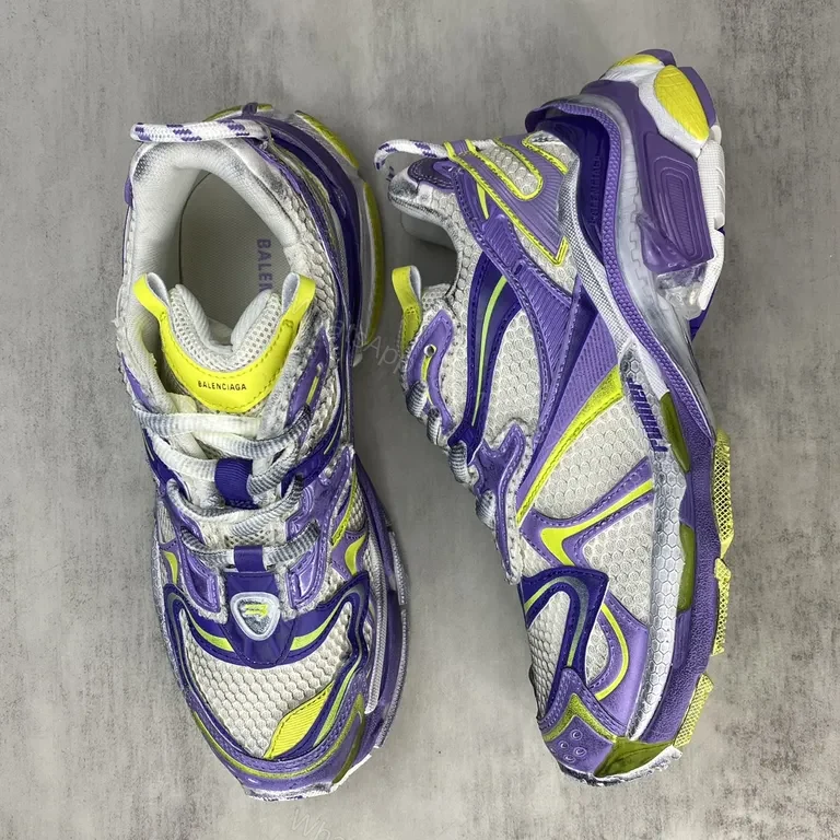 View 4 of Bold Lilac Lemon Luxe Sneaker: Luxe Futuristic Comfort Sneakers