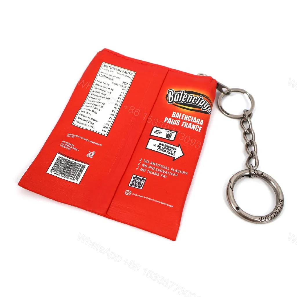 View 5 of Bold Red Mini Pouch Keychain: Street Luxe Utility