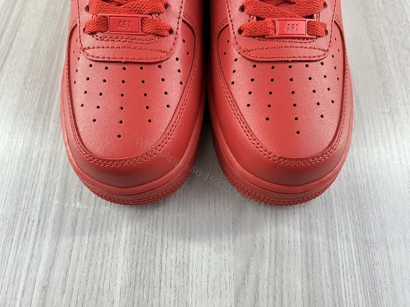 View 4 of Premium Red Leather Sneaker: Bold Minimalist High-Tops