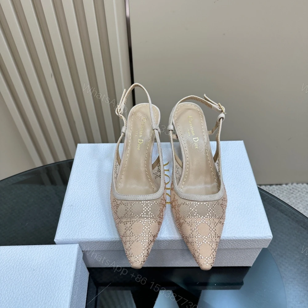 View 3 of 高仿Dior*Capture系列KCV302網鑽細高踭鞋6.5CM裸色免檢版