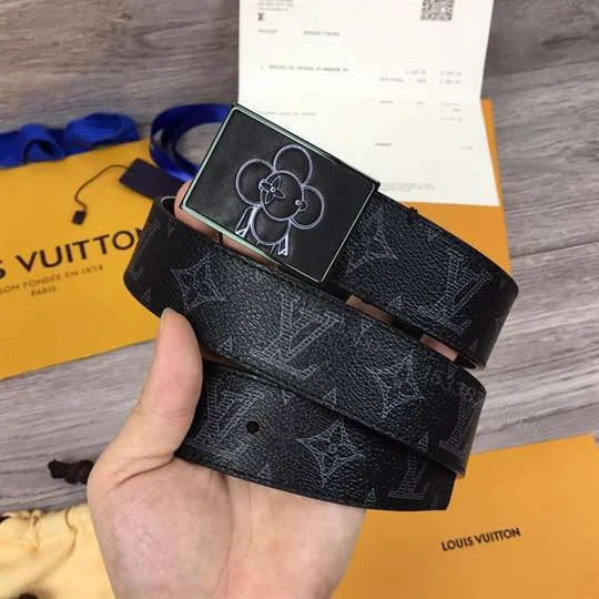 View 5 of LOUIS VUITTON BELT METROPOLE MONOGRAM VIVIENNE ECLIPSE BLACK – B131