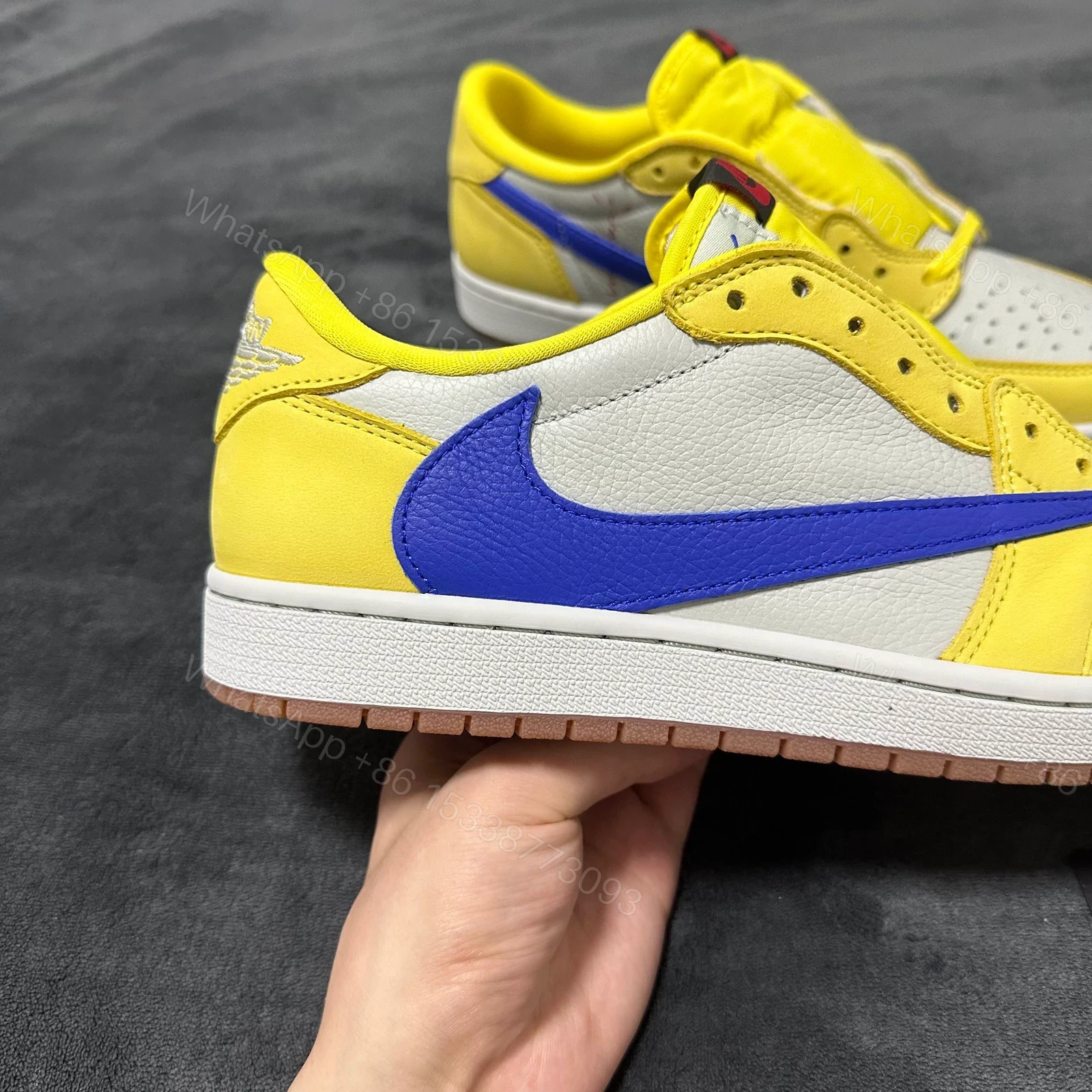 View 3 of Jordan 1 Retro Low OG SP Travis Scott Canary (Women's)