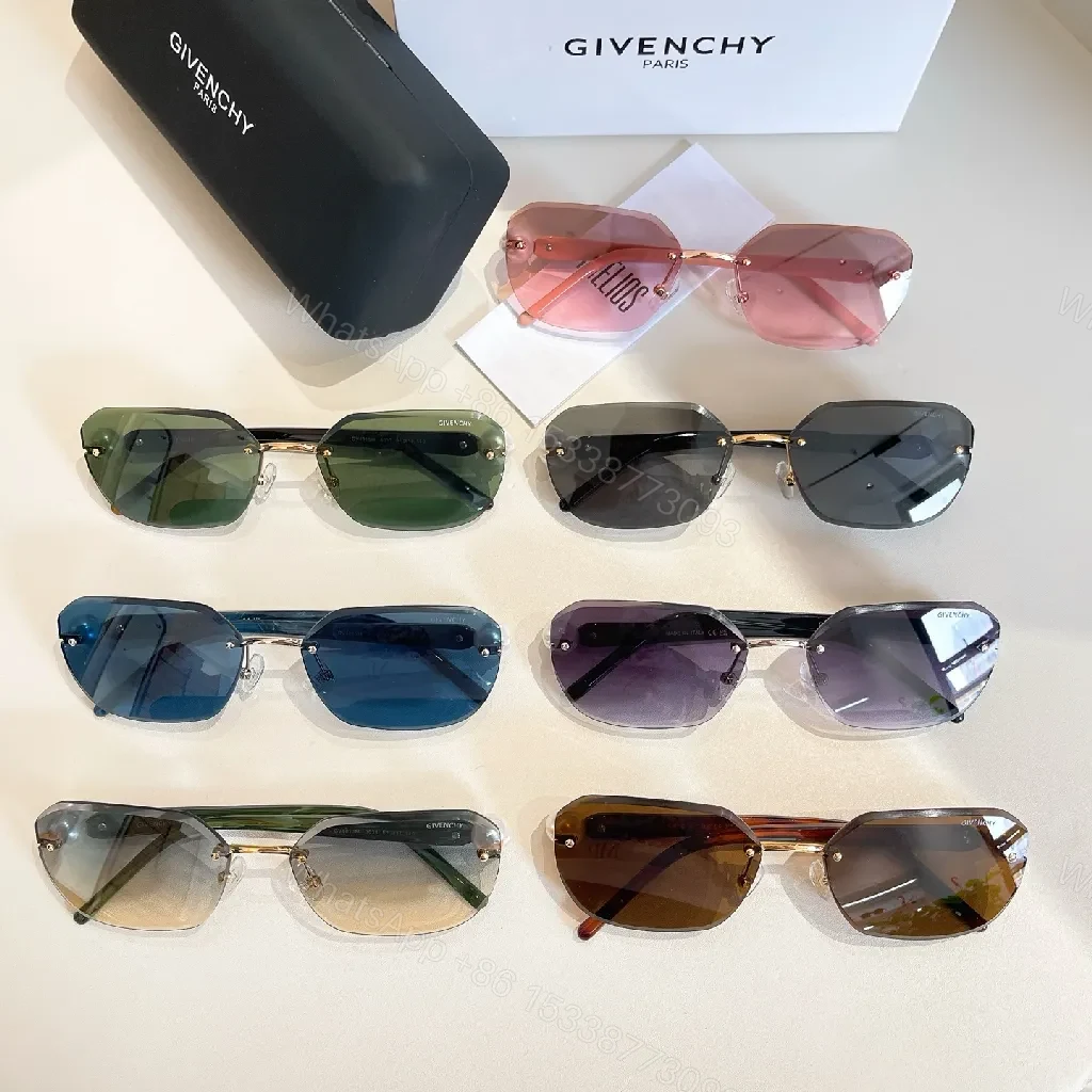 View 2 of Chic Gradient Rim Sunglasses with Pearl Detail - Gold