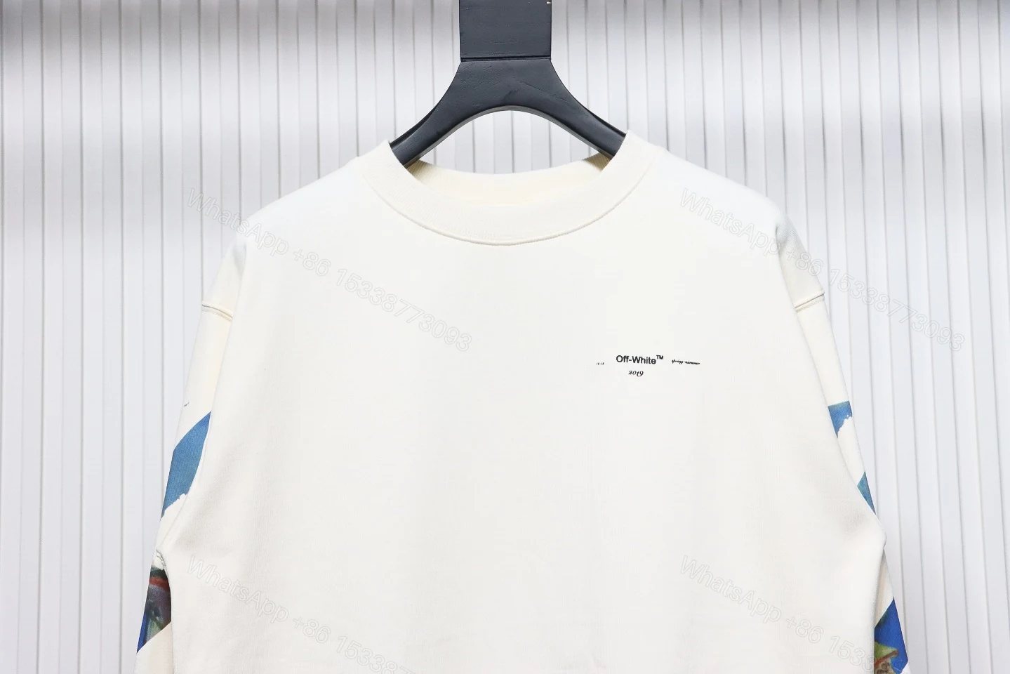 View 5 of Off-White Oil Painting Printed White Hoodie