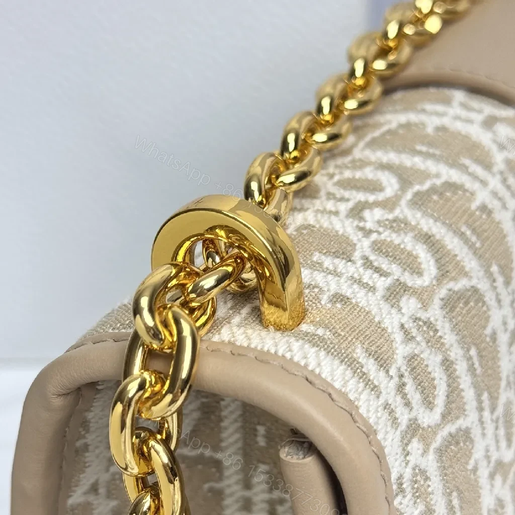 View 2 of Chic Monogram Bag: Gold Chain Crossbody Elegance