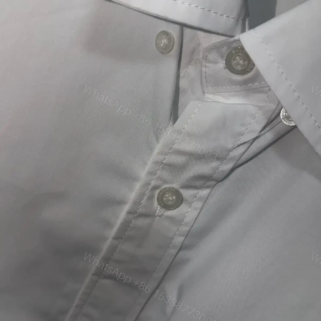 View 6 of White Cotton Classic Logo Patch Shirt