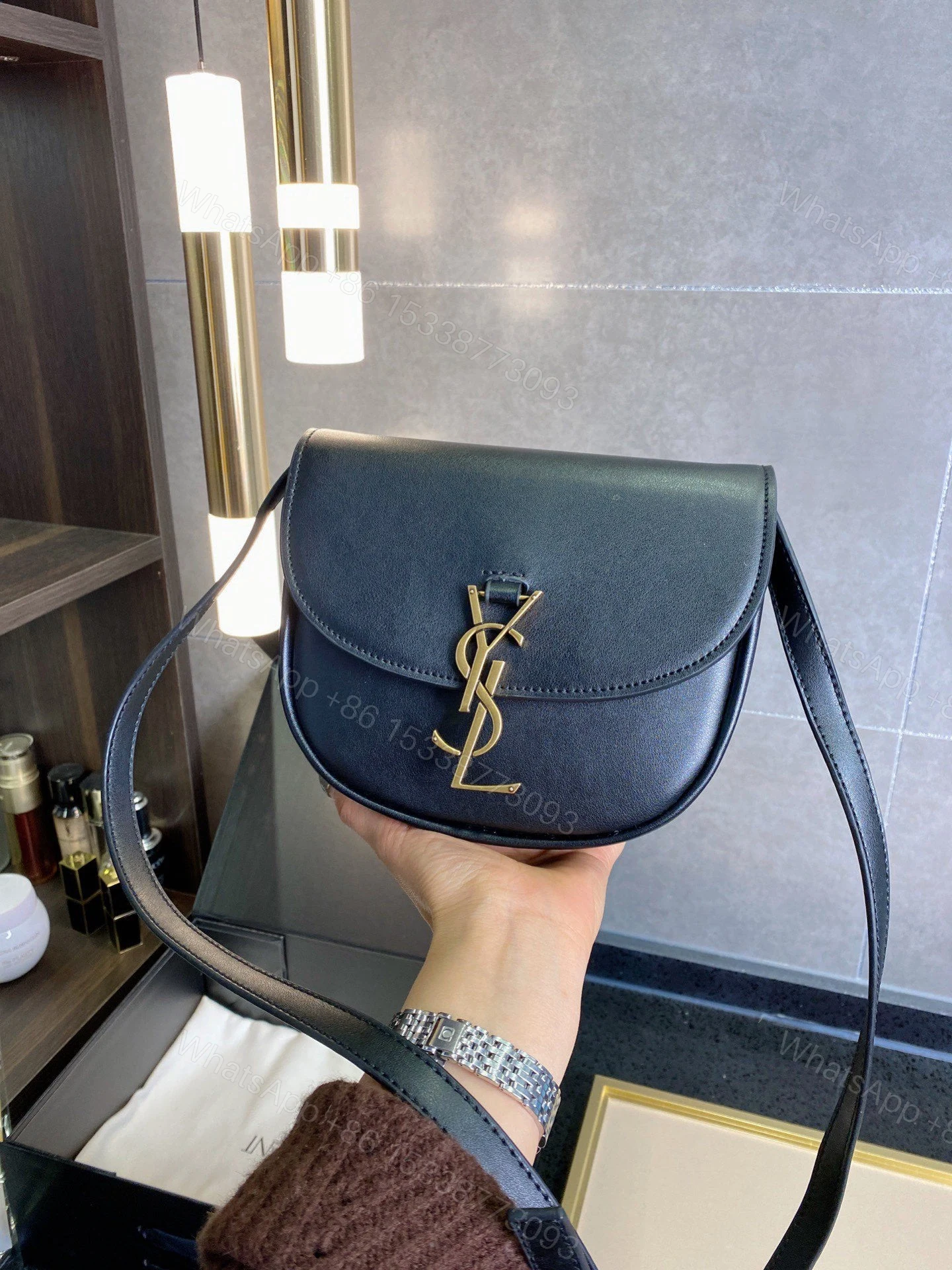 View 6 of Saint Laurent Women’s Kaia Small Satchel In Smooth