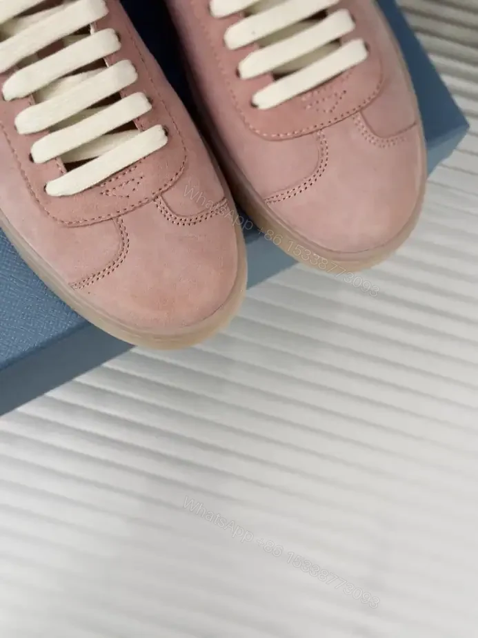 View 3 of PRADA SUEDE SNEAKERS ALABASTER PINK – PRD081