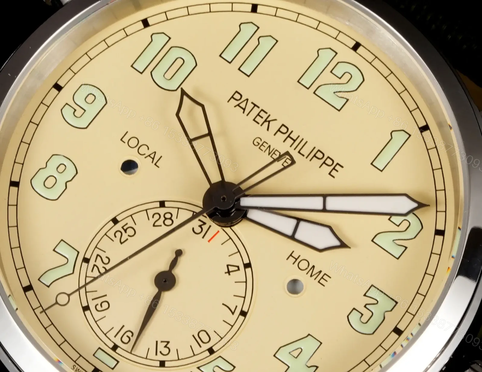 View 3 of Patek Philippe Calatrava Pilot Travel Time Fabric Strap 40mm Premium Edition PATEK-PILOT-TT-FAB-40