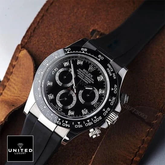 View 8 of Rolex Daytona 116519LN Oysterflex Diamond Replica