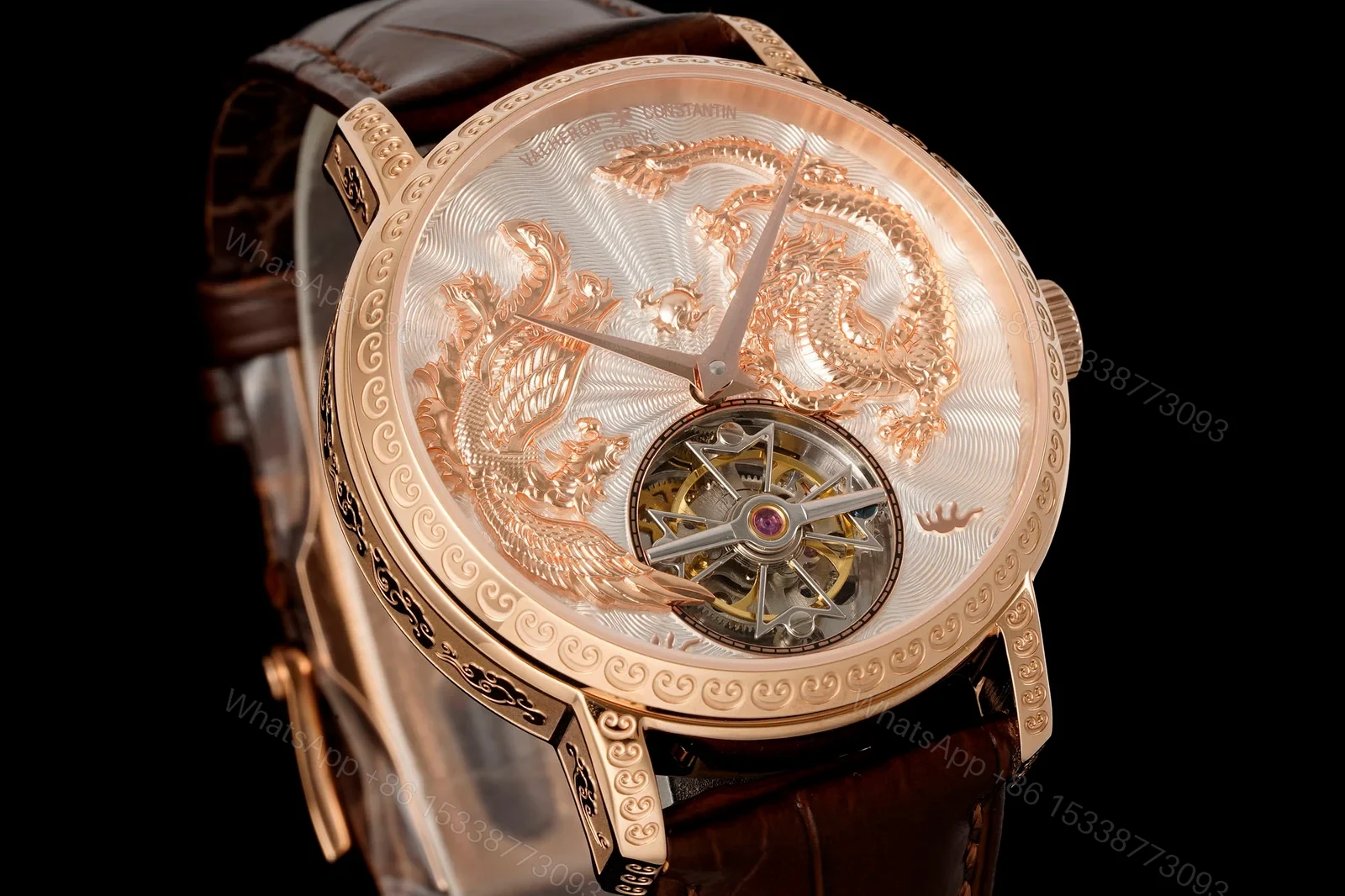 View 3 of Vacheron Constantin Traditionnelle Tourbillon Dragon Phoenix Engraved Dial Watch 41mm 2026 Edition RG-VC-TRADITIONNELLE-DRAGON-PHOENIX-41