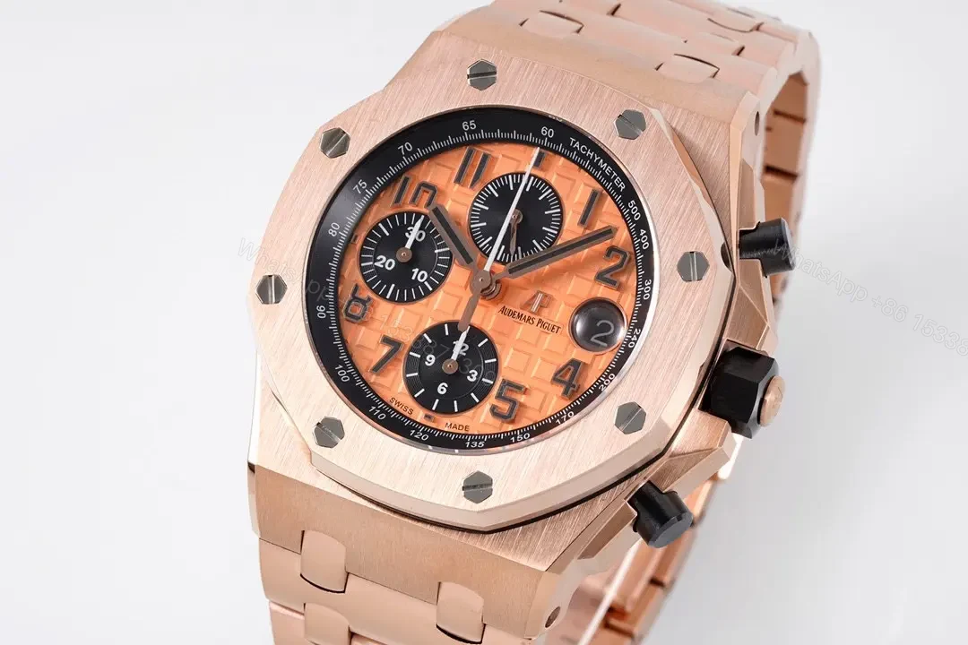 View 3 of Audemars Piguet Royal Oak Offshore Rose Gold Chronograph with Exclusive 4404 Movement and Adjustable Link Bracelet