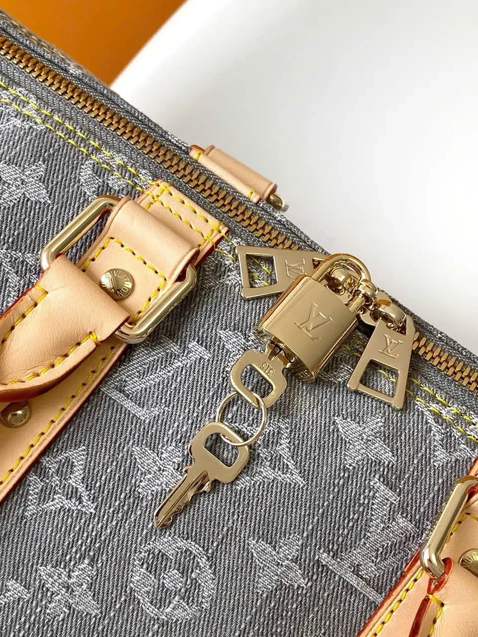 View 2 of Louis Vuitton LV Keepall Denim bandouliere 55 Grey