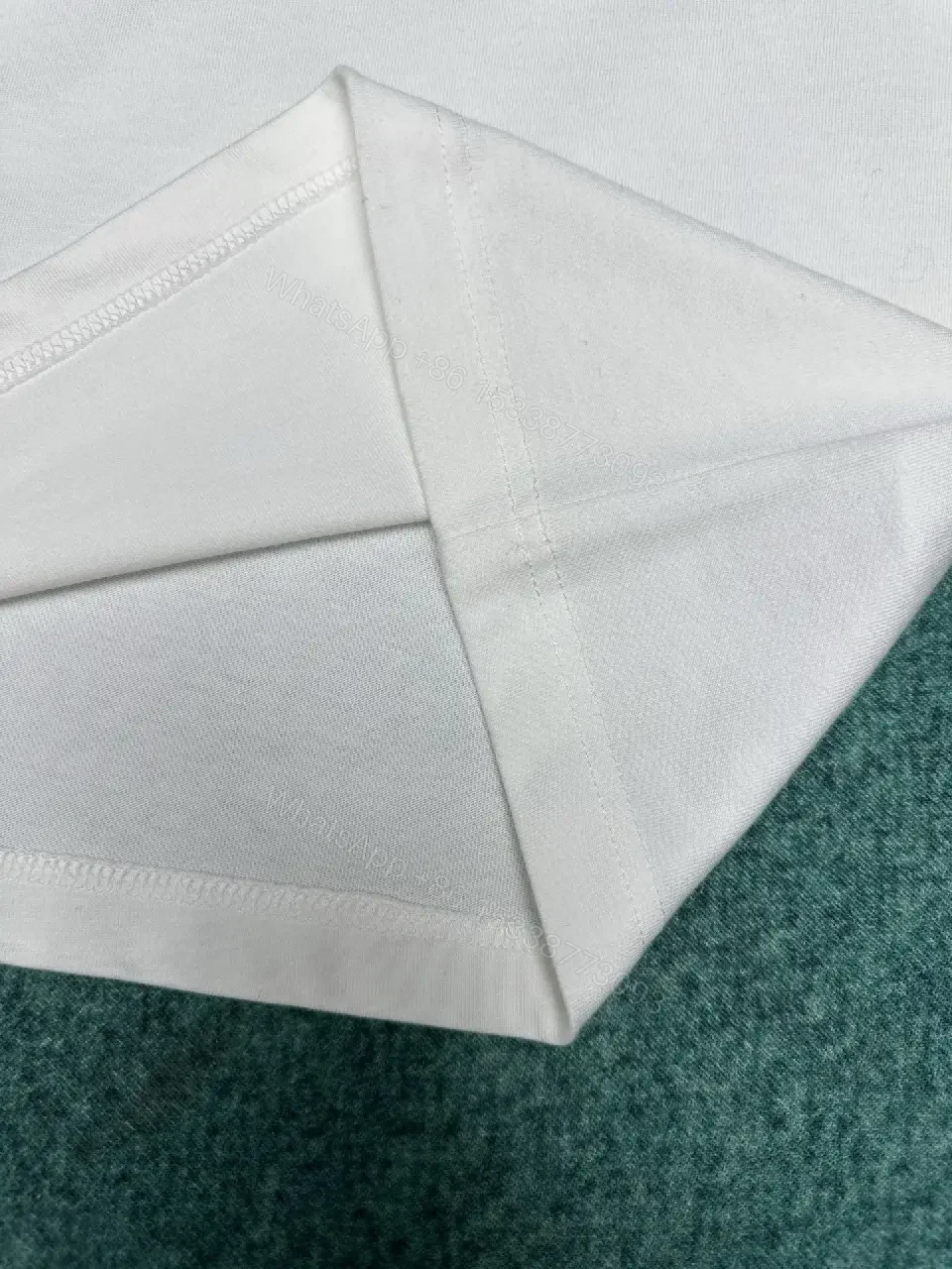 View 7 of White Cotton Tee: Subtle Luxe Script Detail, Premium Comfort, Timeless Fit