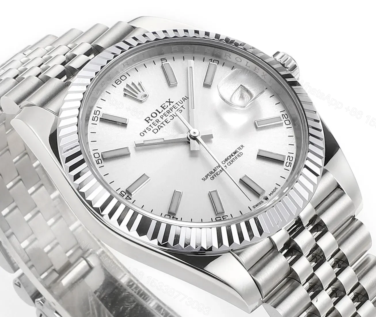 View 5 of VS Factory Clean Factory DDF Silver Classic Rolex Style Watch