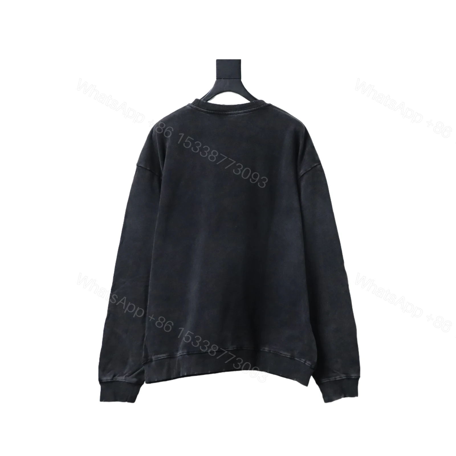 Balenciaga Clothes Washed hand-painted letter round-neck hoodie — view 2
