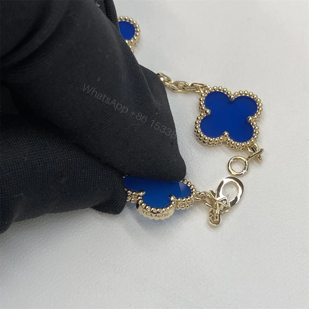 VCA Vintage Alhambra Bracelet 5 Motifs Agate VCARP34900 — view 2