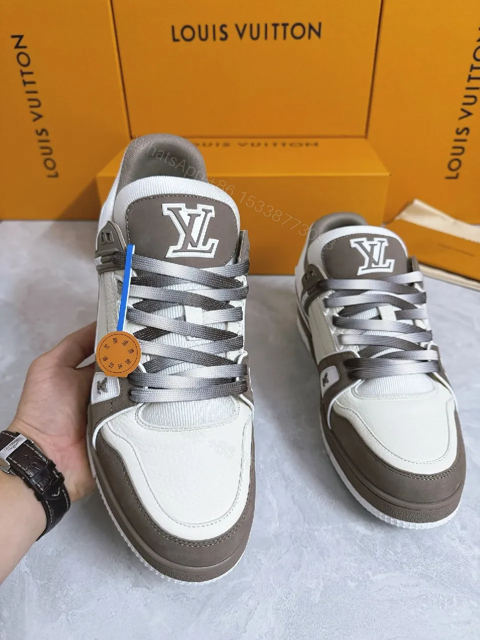 View 4 of Chic Hybrid High-Top Sneaker with Textured Leather