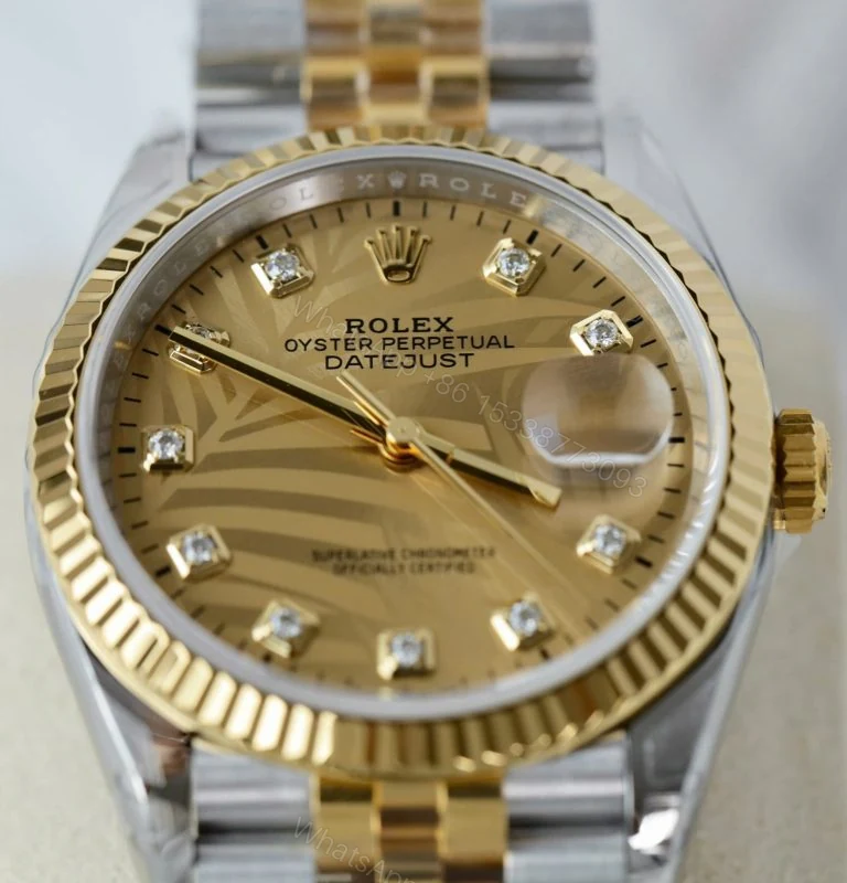 View 2 of Rolex Datejust 126233 36mm Palm Dial Super Clone