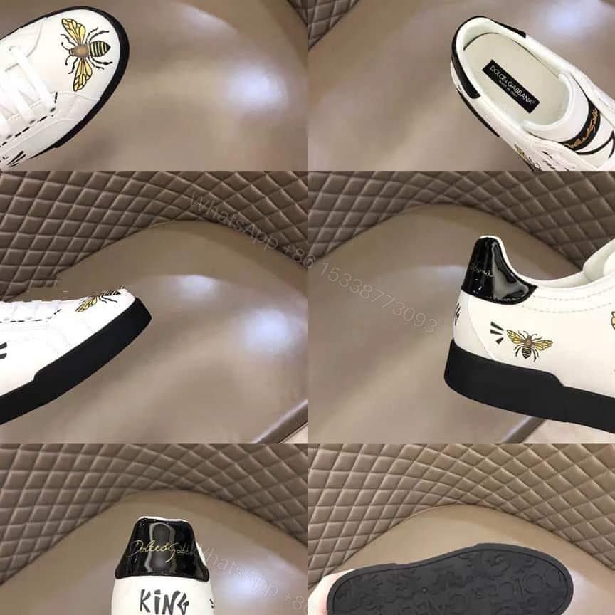 View 5 of DOLCE AND GABBANA PORTOFINO WASP PRINT SNEAKERS IN WHITE – DG104