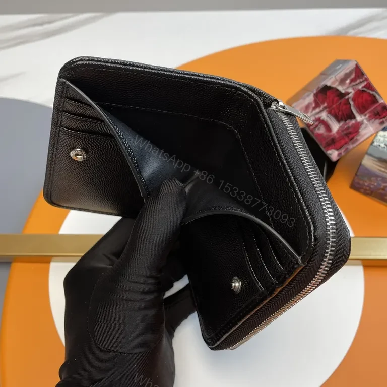 View 6 of Quilted Luxe Wallet with YSL Emblem - Compact Elegance