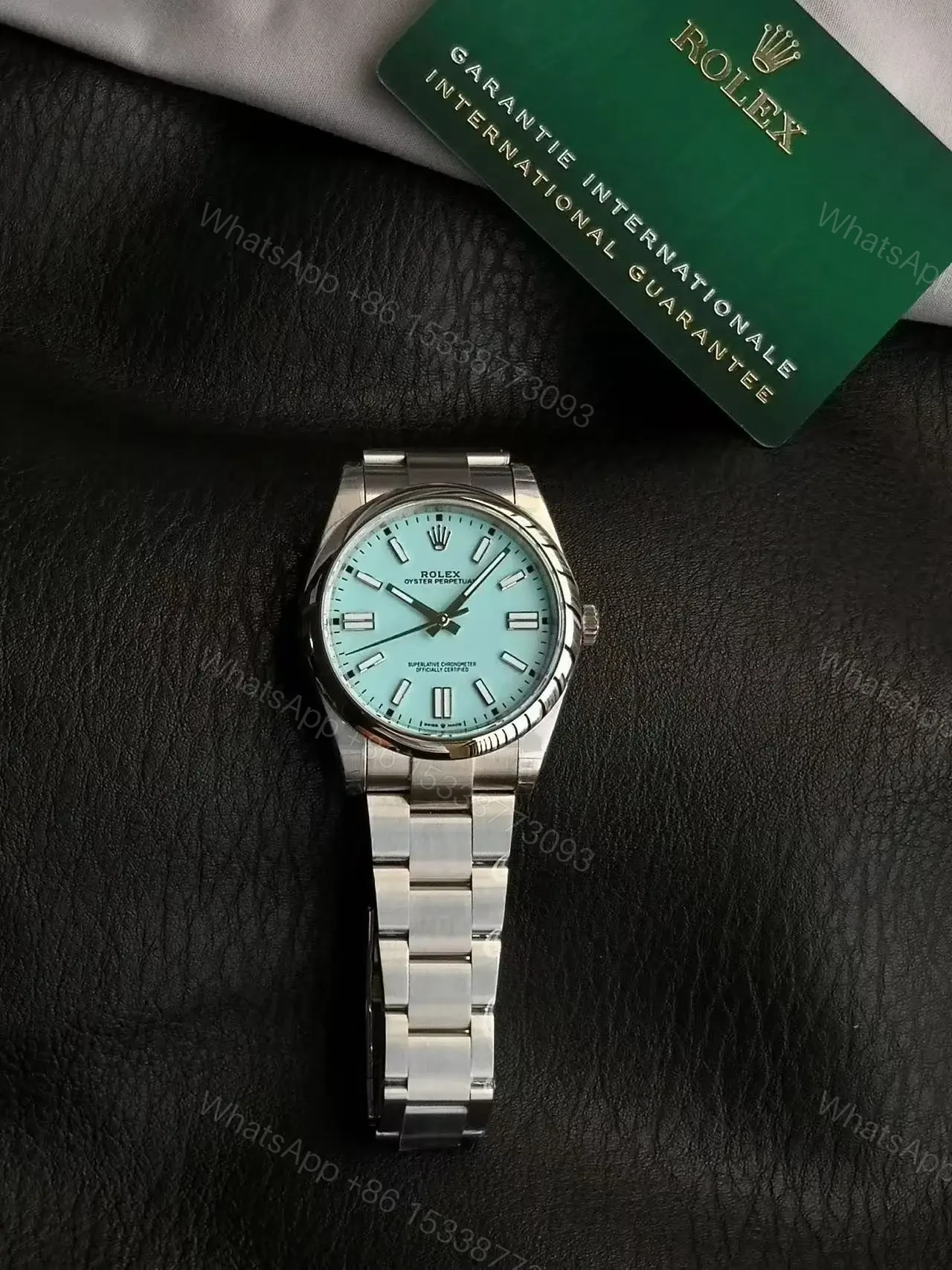 View 2 of Top Clone Rolex Oyster Perpetual 41 MM Turquoise tiffany Blue Dial Replica