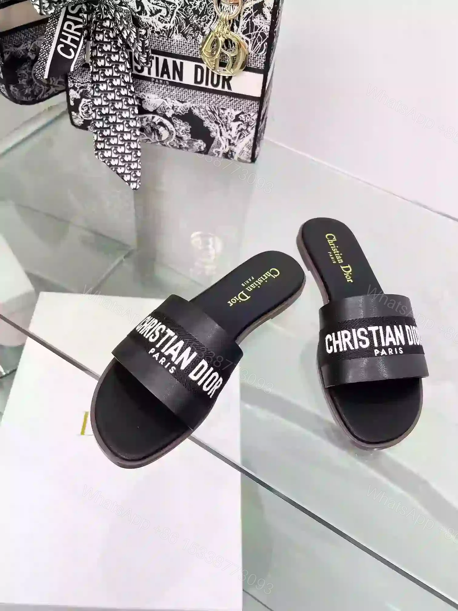 View 8 of Dior Dway Heeled Slide Black – SDD010