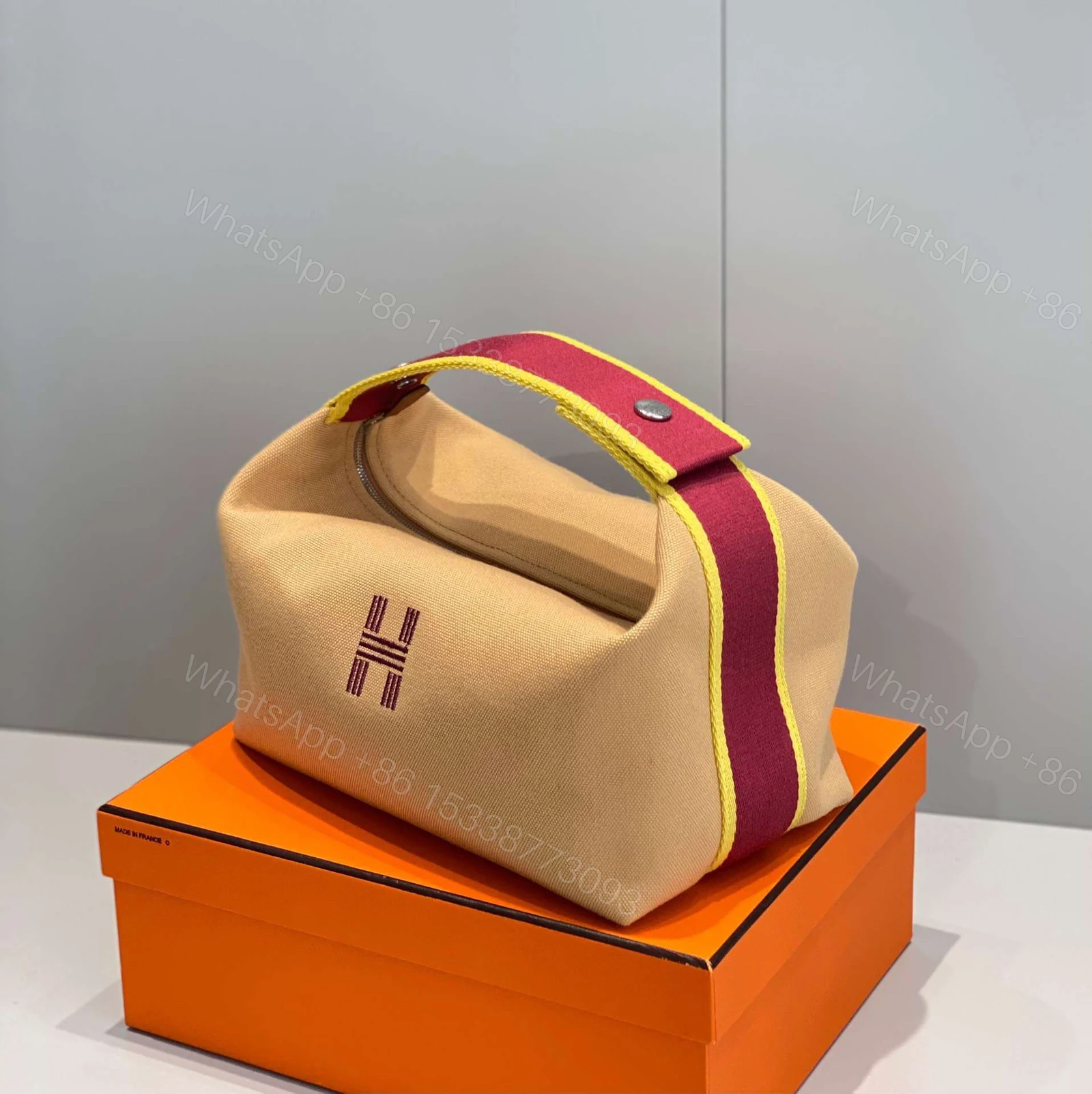 View 2 of Hermes Bride A Brac PM Clutch Bag Orange Mix Red 12x20x10cm