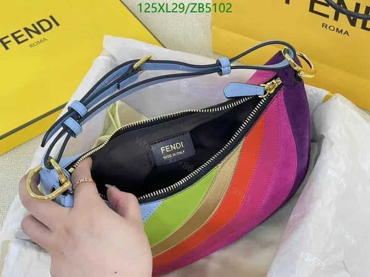 View 4 of Fendi Multicolor Fendigraphy Small Leather Handbag ZB59952