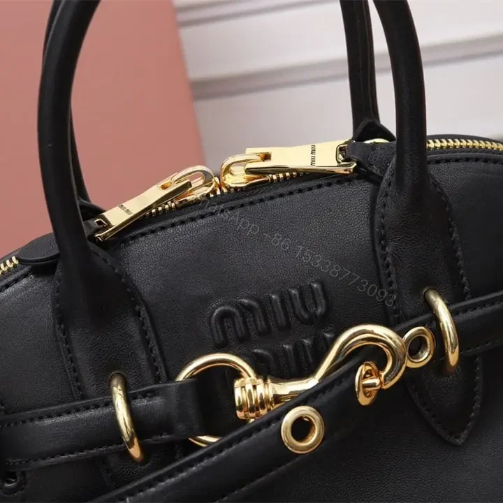 View 6 of 高仿miumiu*Aventure系列5BB169手提包黑色小號免檢版