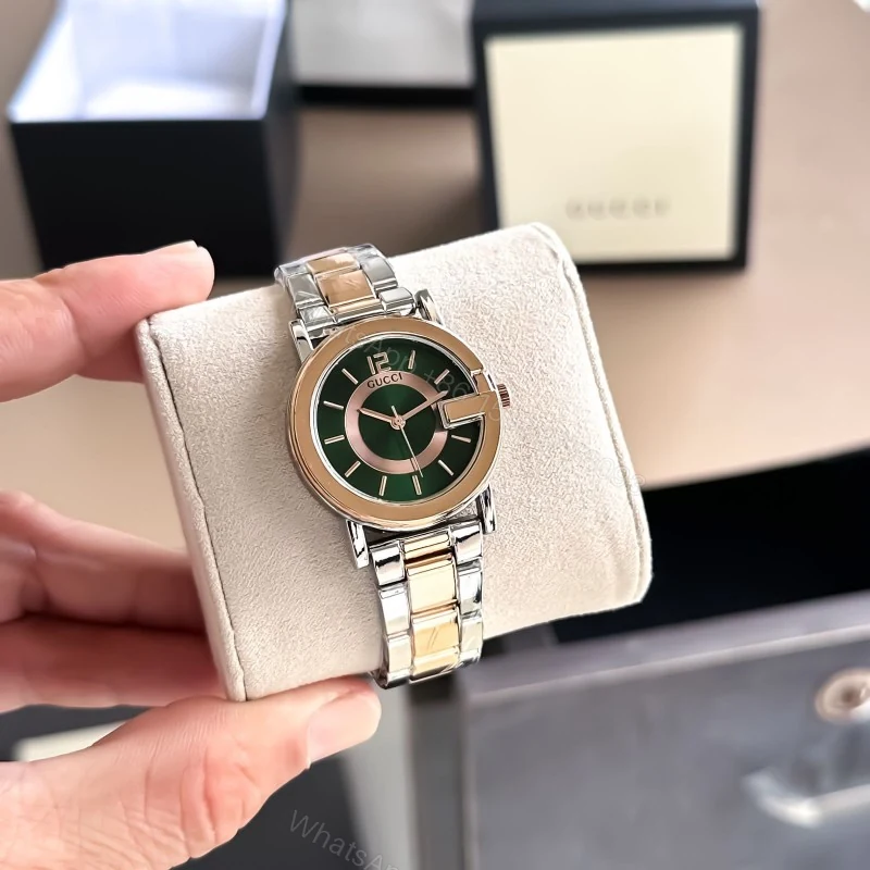 First Copy Gucci G-Timeless Green Dial Silver Gold Women’s Analog Watch — view 1