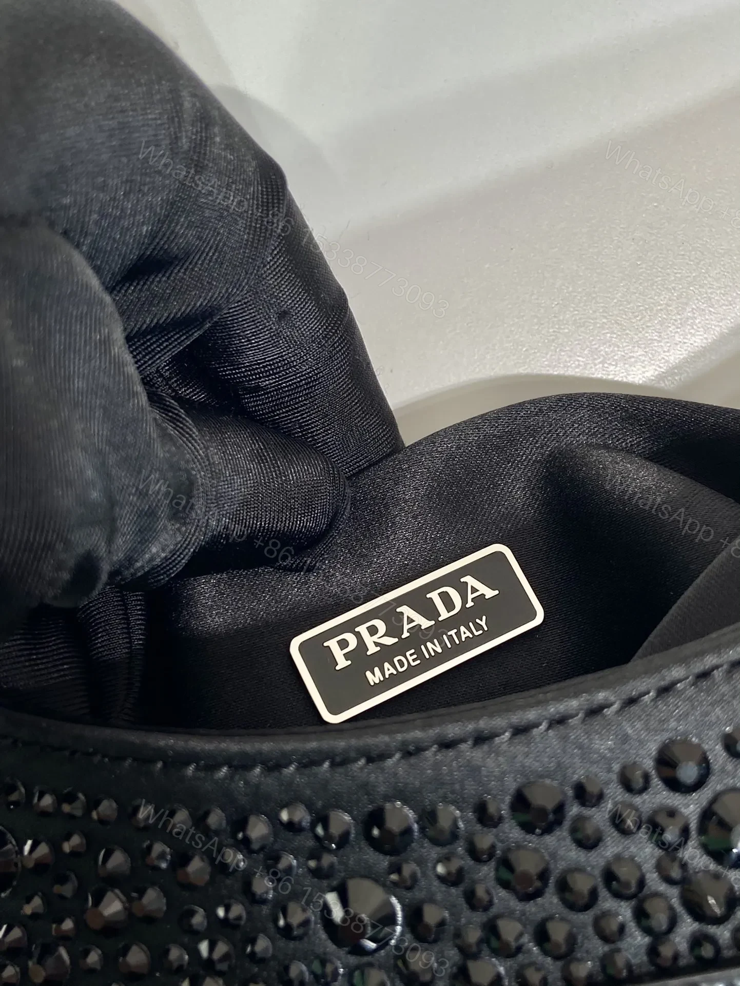 View 6 of Prada Cleo crystal-embellished Shoulder Bag